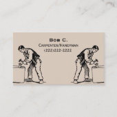 Cool Carpenter Handyman Print Visitekaartje (Voorkant)