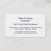 Cool Carpenter Visitekaartjes (Achterkant)