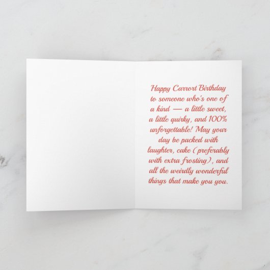 Cool Carrot’s Birthday Bash – Funny Garden Party Kaart (Binnen)