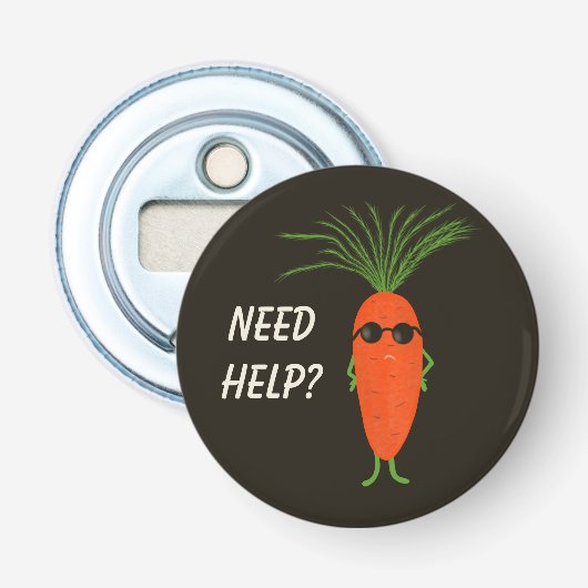 Cool Carrot Squad Black Button Flesopener (Voorkant)