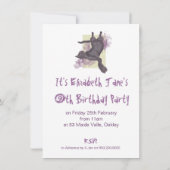 Cool Cartoon Cat Birthday Invites Kaart (Achterkant)