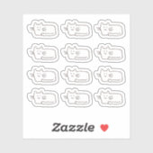 Cool Cartoon Cats Custom-Cut Vinyl Stickers (Vel)