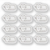 Cool Cartoon Cats Custom-Cut Vinyl Stickers (Voorkant)