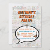 Cool Cartoon Happy Monkey Pattern Verjaardagsfeest Kaart (Achterkant)