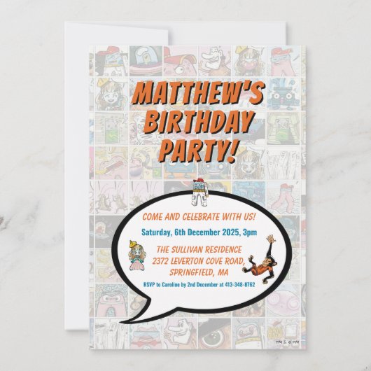 Cool Cartoon Happy Monkey Pattern Verjaardagsfeest Kaart (Achterkant)