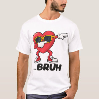 Cool Cartoon Hart Dab T-Shirt – Grappig “BRUH”