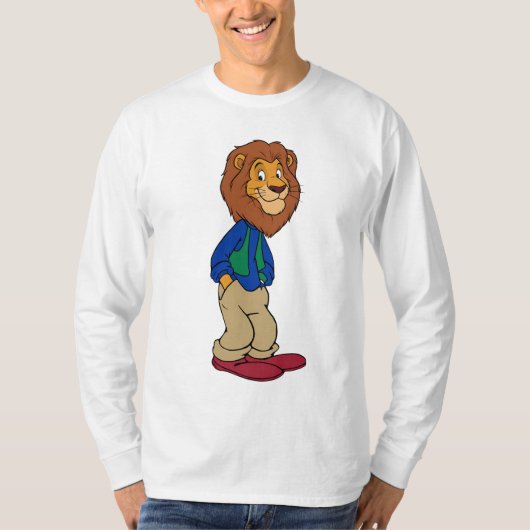 Cool Cartoon Lion Mascot T-shirt Design (Voorkant)