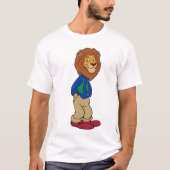 Cool Cartoon Lion Mascot T-shirt Design (Voorkant)