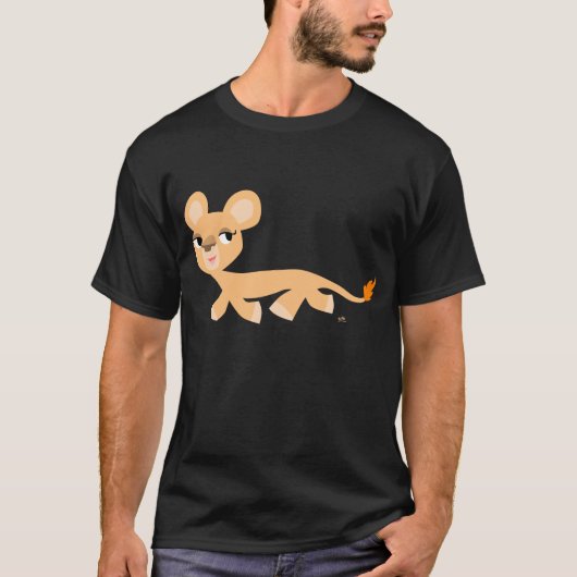 Cool Cartoon Lioness T-shirt (Voorkant)