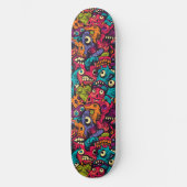 Cool Cartoon Monsters Skateboard (Voorkant)