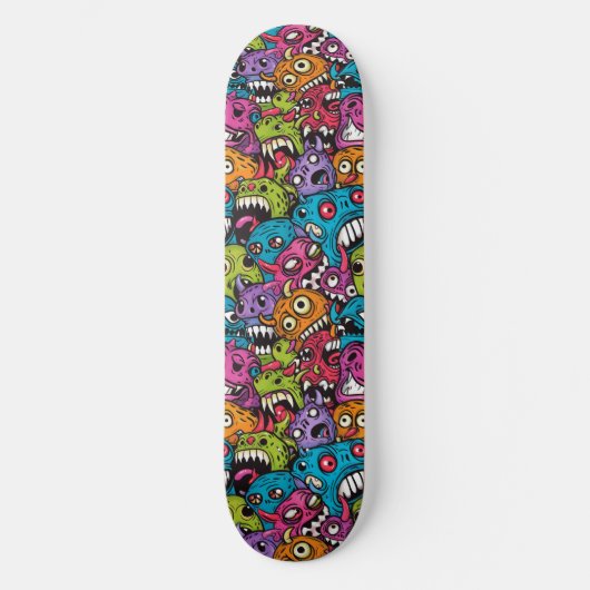 Cool Cartoon Monsters Skateboard (Voorkant)