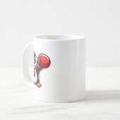 Cool Cartoon Penguin Boxer Design Koffiemok (Voorkant links)