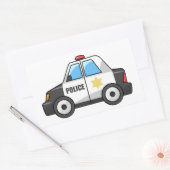 Cool Cartoon Politieauto Rechthoekige Sticker (Envelop)