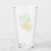 Cool Cartoon Rhino Glas (Achterkant)