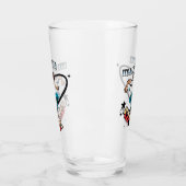 Cool Cartoon Skateboarder Fun Quote Glas (Links)