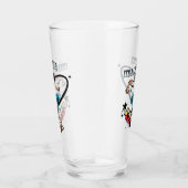 Cool Cartoon Skateboarder Fun Quote Glas (Rechts)