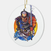 Cool cartoon tattoo symbool japaan Samurai Katana Keramisch Ornament (Links)