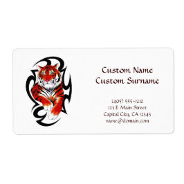 Cool cartoon tattoo symbool wilde Tribal Tiger Etiket