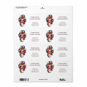 Cool cartoon tattoo symbool wilde Tribal Tiger Etiket (Full Sheet)