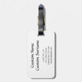 Cool cartoon tattoo symbool Yin Yang Dolphins Bagagelabel (Achterkant verticaal)