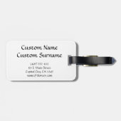 Cool cartoon tattoo symbool Yin Yang Dolphins Bagagelabel (Achterkant horizontaal)