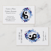 Cool cartoon tattoo symbool Yin Yang Dolphins Visitekaartje (Voorkant / Achterkant)
