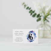 Cool cartoon tattoo symbool Yin Yang Dolphins Visitekaartje (Staand voorkant)