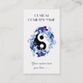Cool cartoon tattoo symbool Yin Yang Dolphins Visitekaartje (Achterkant)