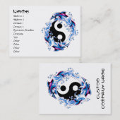 Cool cartoon tattoo symbool Yin Yang Dolphins Visitekaartje (Voorkant / Achterkant)