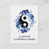 Cool cartoon tattoo symbool Yin Yang Dolphins Visitekaartje (Achterkant)