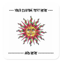 Cool cartoon tattoo symbool Zon God Gezicht hoofd