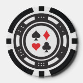 Cool Casino liefhebbers tekst toevoegen Poker Chips (Voorkant)