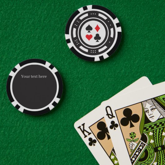 Cool Casino liefhebbers tekst toevoegen Poker Chips (Pokertafel (Dubbel))