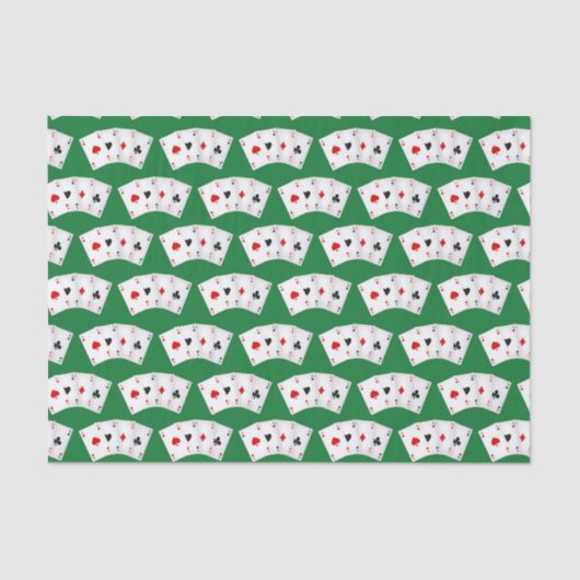 Cool Casino spelen kaart patroon partij Tissuepapier (Voorkant)