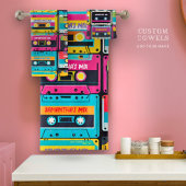 Cool Cassettebandje Custom Name Bad Handdoek