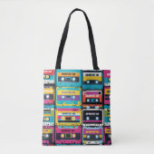 Cool  Cassettebandje Custom Name Tote Bag (Voorkant)