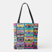 Cool  Cassettebandje Custom Name Tote Bag (Achterkant)