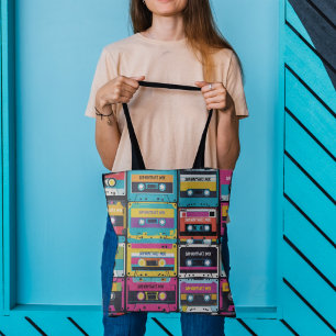 Cool  Cassettebandje Custom Name Tote Bag