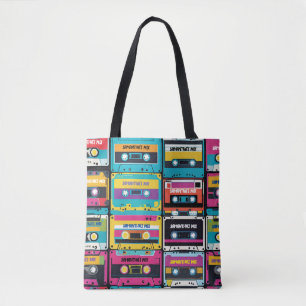 Cool  Cassettebandje Custom Name Tote Bag