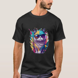 cool casual met "Cool Cat Graphic" T-Shirt