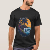 cool casual met "Crashing Waves Edge" T-Shirt (Voorkant)