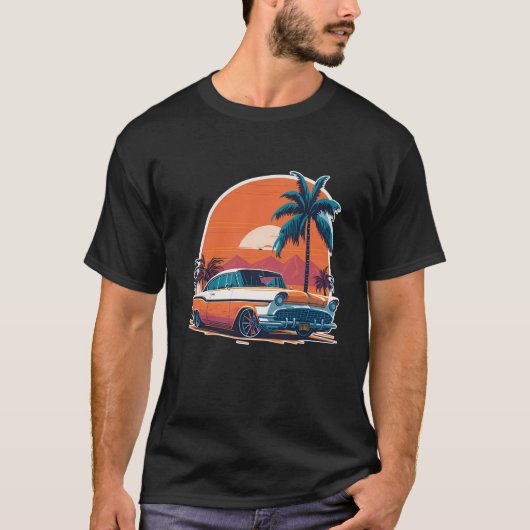 cool casual met "Vintage Car Design" T-Shirt (Voorkant)