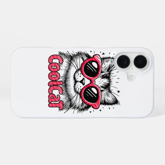 Cool Cat 1 iPhone 16 Hoesje (Achterkant horizontaal)