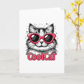 Cool Cat 1 Kaart (Gele Bloem)