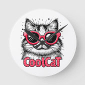 Cool Cat 1 Ronde Klok (Voorkant)