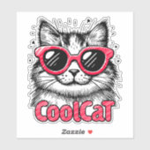 Cool Cat 1 Sticker (Vel)