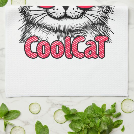 Cool Cat 1 Theedoek (Gevouwen)