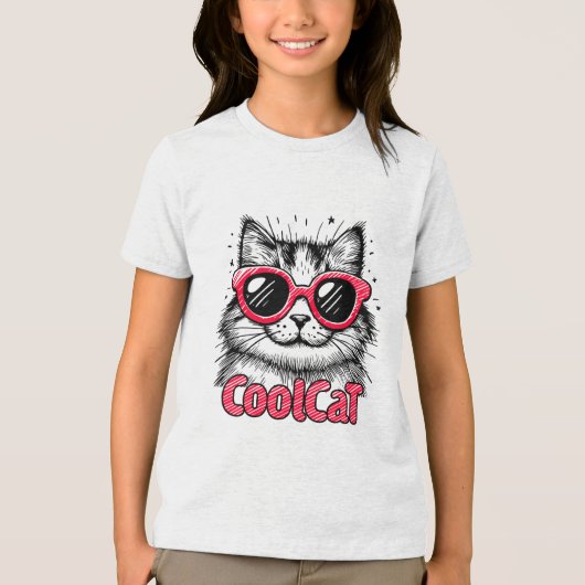 Cool Cat 1 Tri-Blend Shirt (Voorkant)