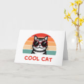 Cool cat 2 kaart (Gele Bloem)