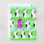 Cool Cat Art Briefkaart (Voorkant / Achterkant)